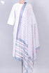 Kota Doria Dupatta In Floral Block Print